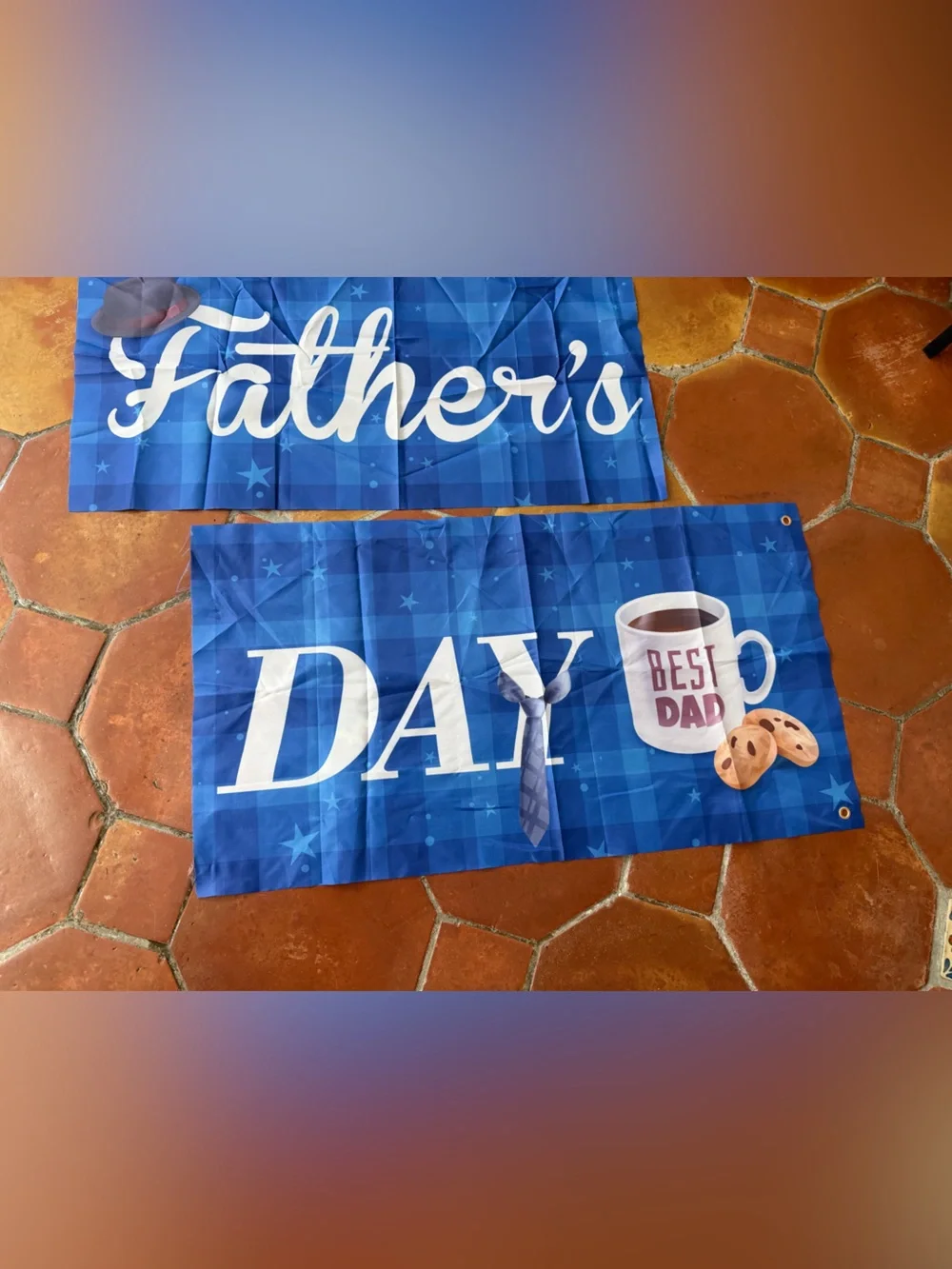 Happy Father's Day Blue Banner Set